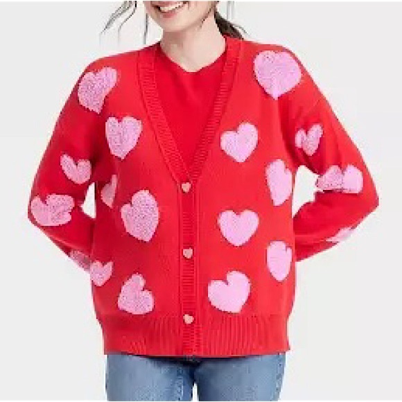 33 Degrees Sweaters - Target 33 Degrees Valentines Day NWT Cardigan